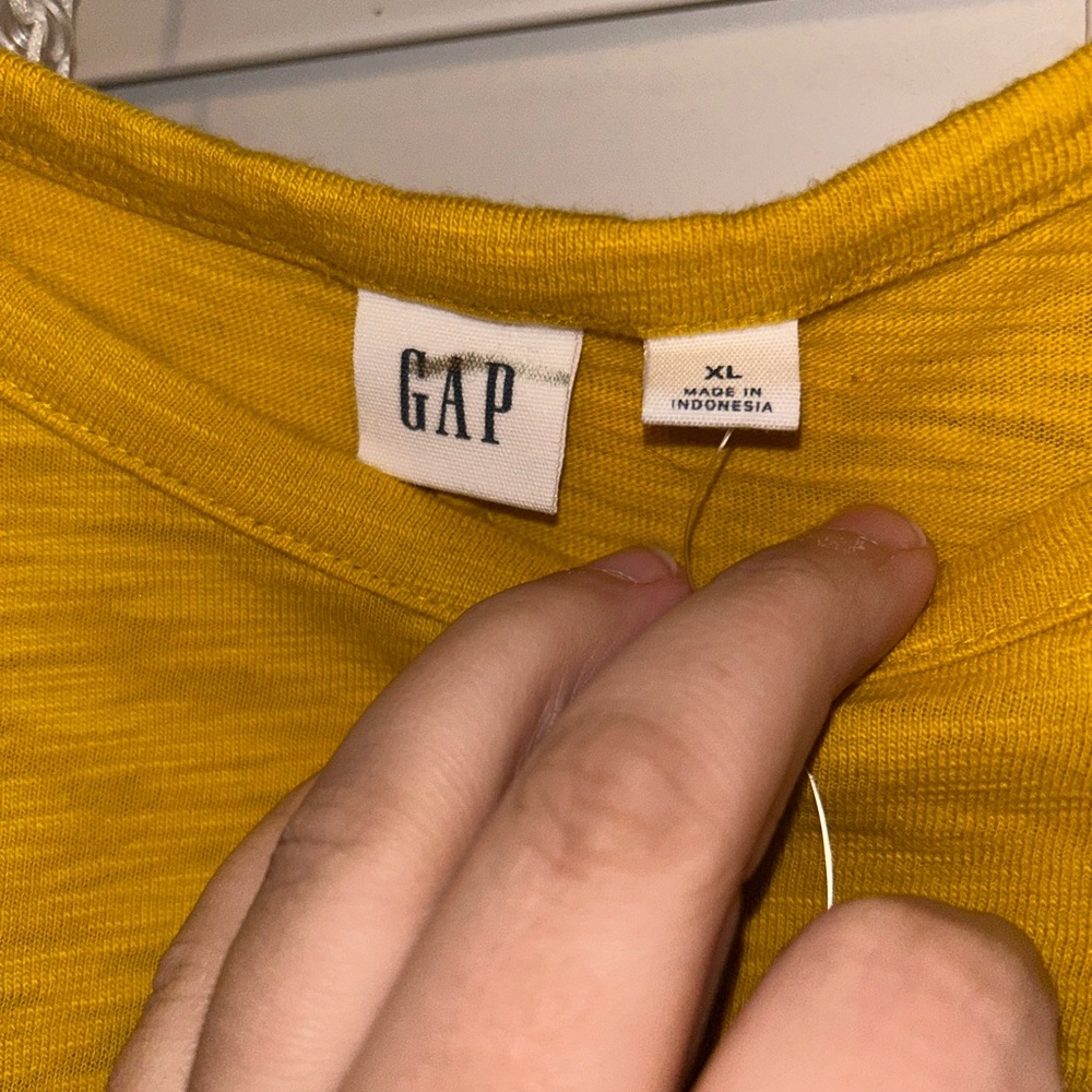 GAP Women's Mustard Short Sleeve Tee Dress